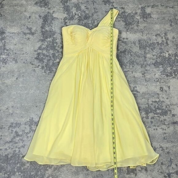 Azazie Sariah Yellow Daffodil Bridesmaid Dress One Shoulder - Picture 6 of 12
